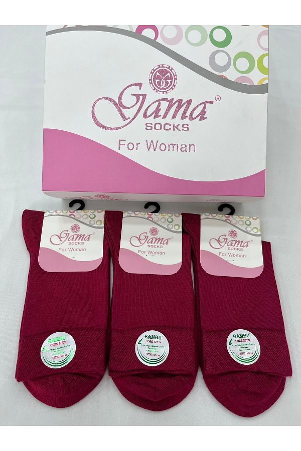 Gama Çorap-3 Bucuri Bambus Natural 100% Subțire Vară Fără Nailon Priză Femei 1