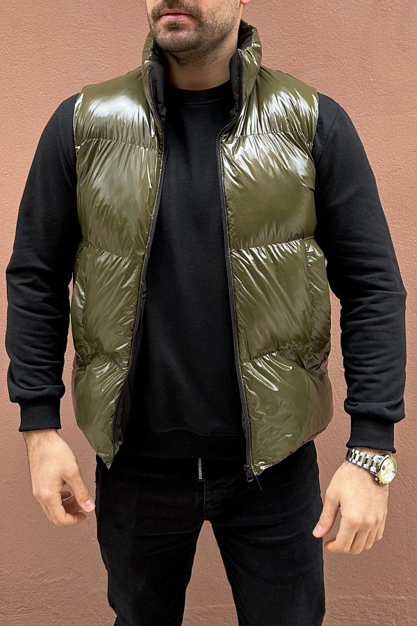 Bright green puffer vest new arrivals