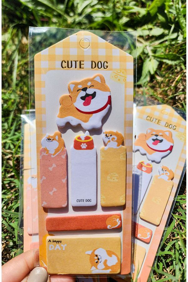 Rota Hediyelik-Cute Dog Pattern Post-It Note - Sticky Index Sticky Note Bookmark 1 Piece 1