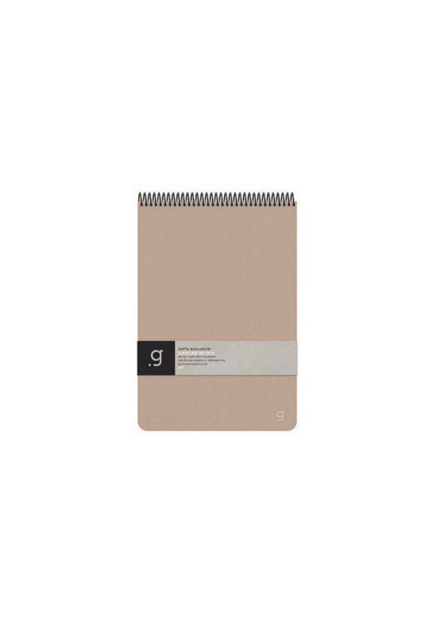 Gıpta-Exclusive Canvas Block Spiral Beige Hard Cover 100 Sheets 17*24 Lined Memo Pad 1