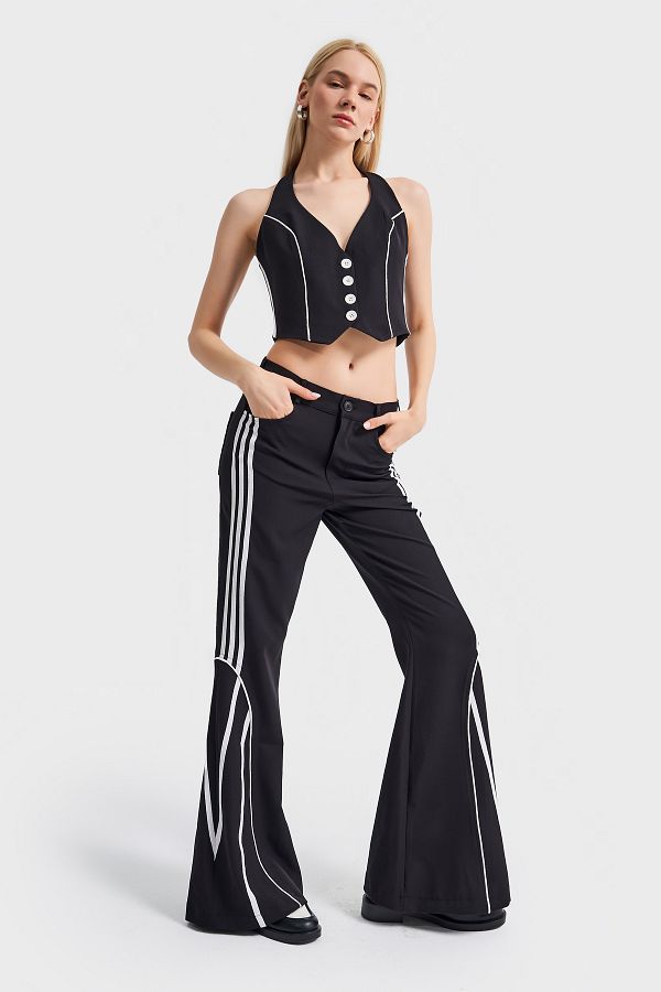 Womens trousers with side stripe 2025