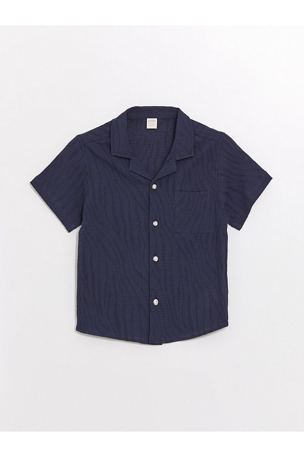 LC Waikiki-Košeľa s krátkym rukávom LCW Resort Collar Print pre chlapčeka 1