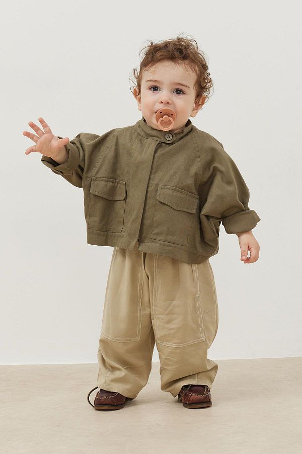 Fahhar Kids Green Children s Bomber Jacket Trendyol