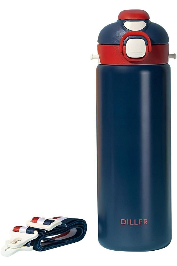 DILLER-700 مل غطاء واحد مزدوج الاستخدام قارورة ماء فولاذية مع/بدون شماعة القش 6 ساعات ساخن/بارد 1