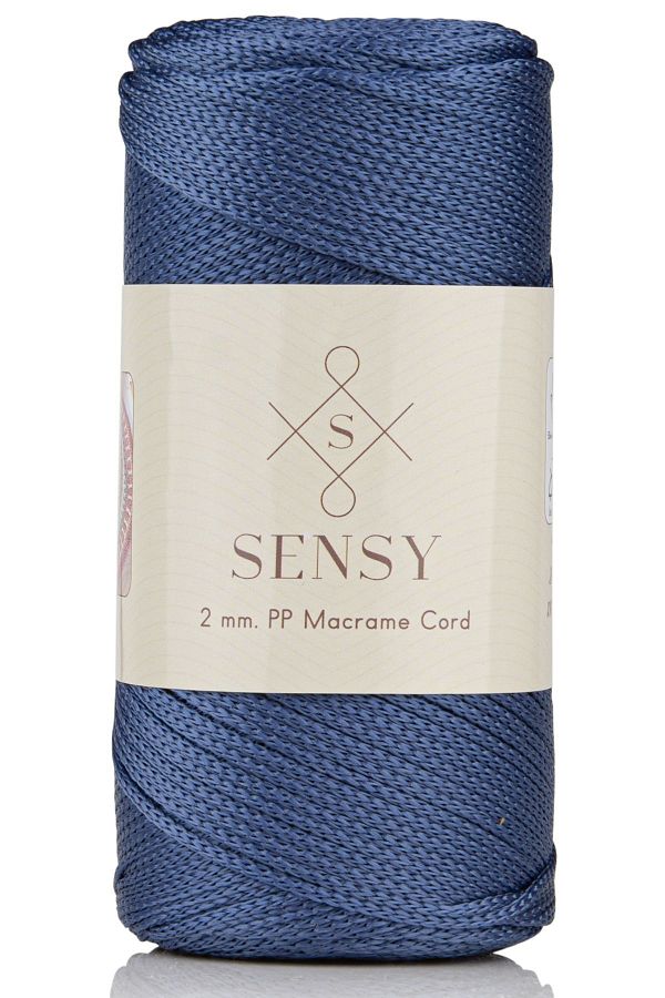 SENSY-2 Mm - 200 gr Polyester Macrame Thread Denim Blue 230 M Polyester Macrame Thread Supla Thread And Bag Thread 1