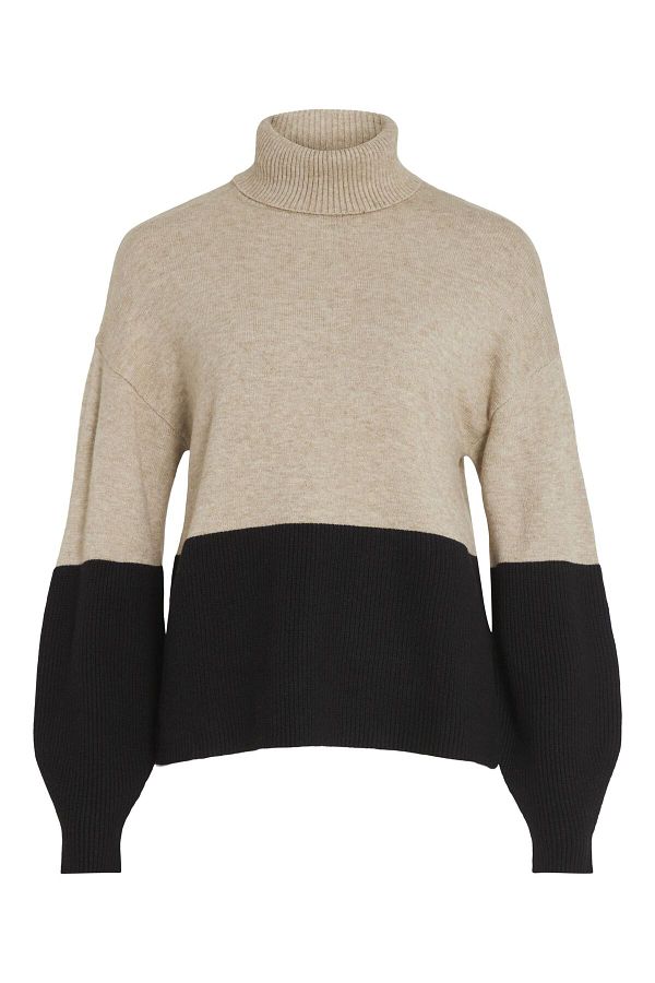 VILA-Strickpullover Colorblock 1