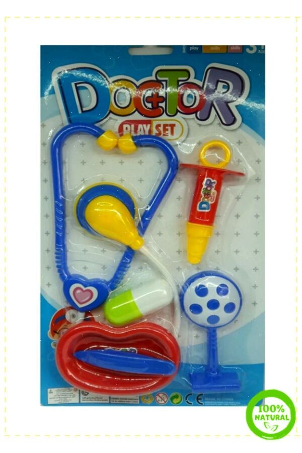OMZ 6 Parça Kartela Doktor Seti 9971  Egitici Oyuncak Kız Oyuncakları Erkek Cocuk Egitici Montessori Oy