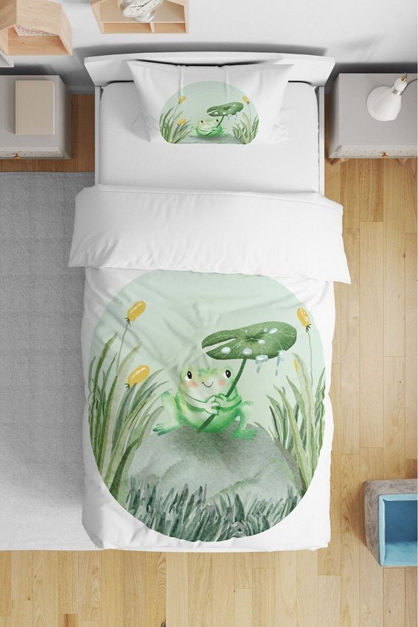 Frog baby bedding top