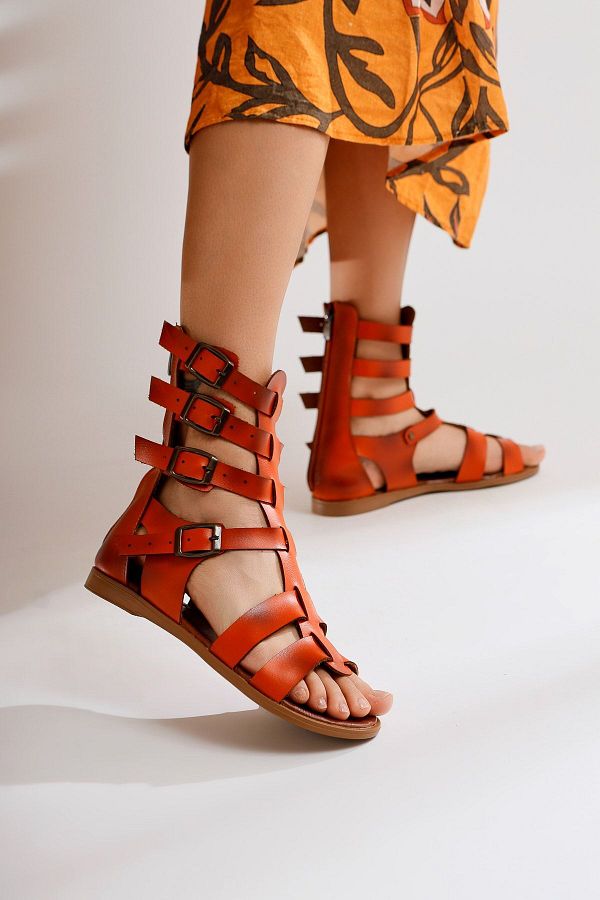Genuine leather gladiator sandals new arrivals