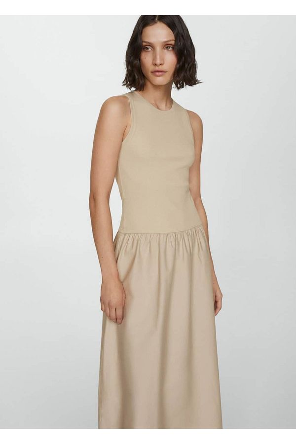 MANGO Woman-Rochie în linie A combinată 1