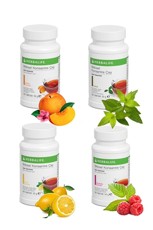 Herbalife 4'lü Çay Seti Toplam 200 Gr Tüm Aromalar