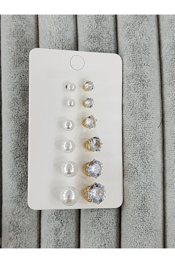 Aylish Bijuteri-Gold Steel Earrings for Twelve and Stones 1