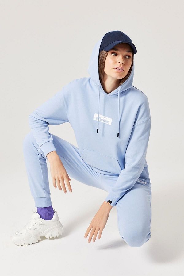 Ellesse Light Blue Women s Hooded Sweatshirt F009 lbl Trendyol