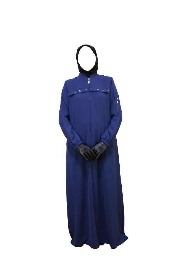 HESNA-6554 Model Blue Ferace - Dimensiune mare, design elegant cu fermoar 1