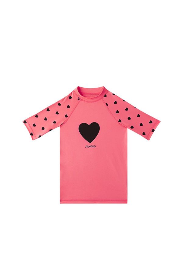 SLIPSTOP-Girl - Crew Neck Printed Tight T-shirt 1