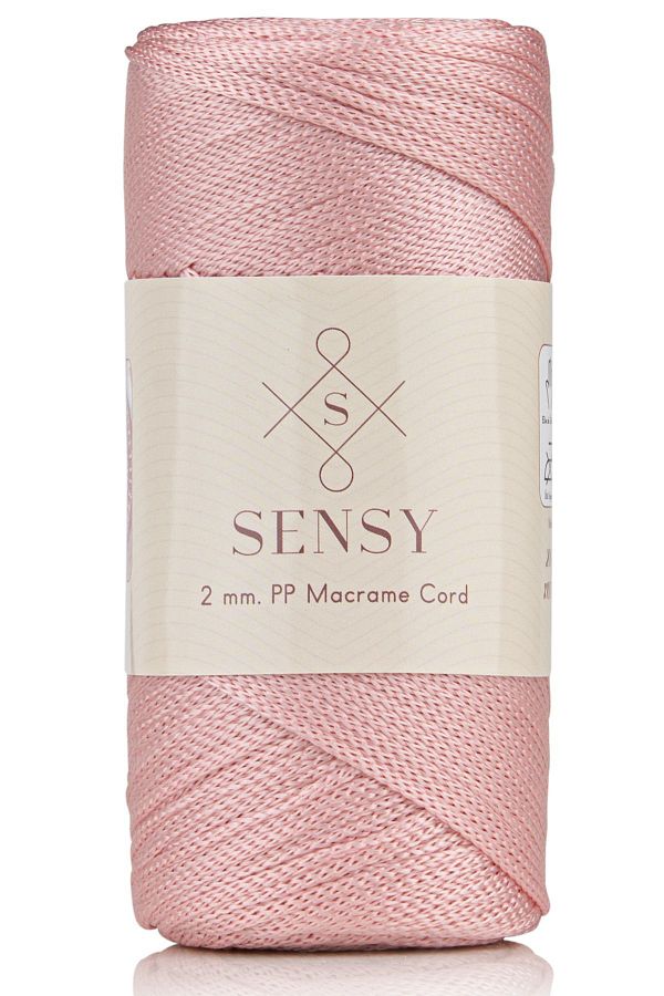 SENSY-2 مم - 200 جرام خيط بوليستر مكرامية وردي 230 متر خيط بوليستر مكرامية حبل إضافي وخيط حقيبة 1