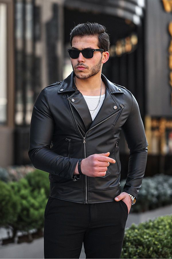 Mens black spring jacket clearance