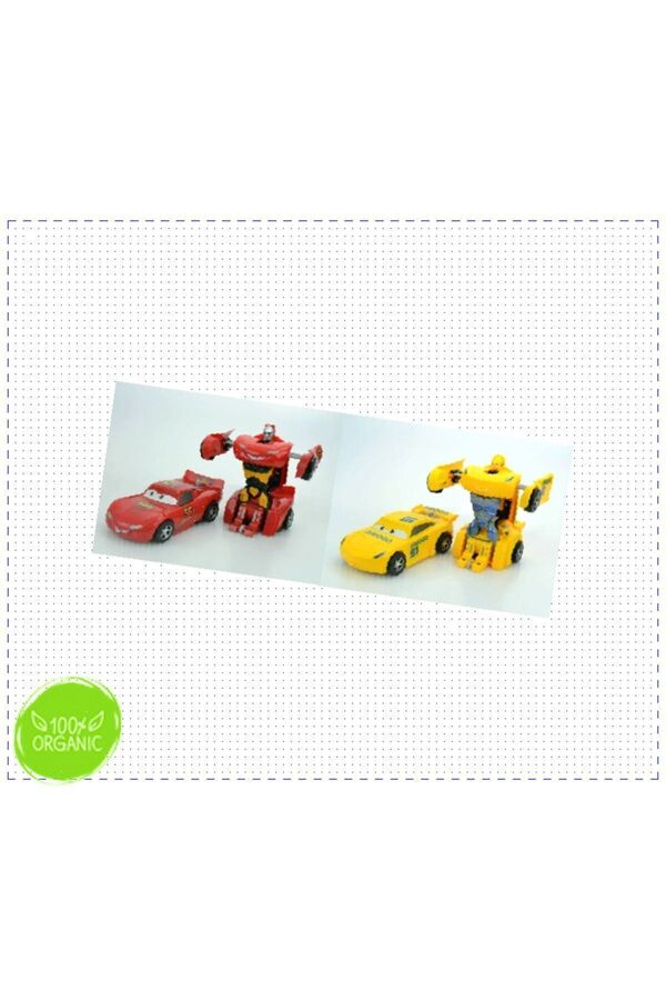 OMZ 2 Adet Birlikte Robota Dönüşen Çek Bırak DieCast Araba Kız Erkek Cocuk Egitici Ürün Oyuncaklar