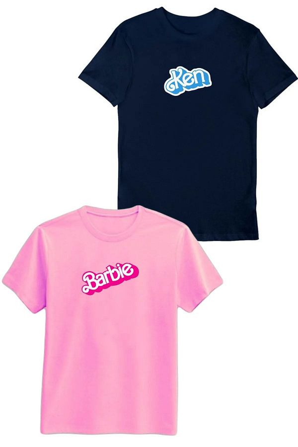 Horbia outdoors Unisex Black Barbie Ken Printed Oversize T shirt Trendyol