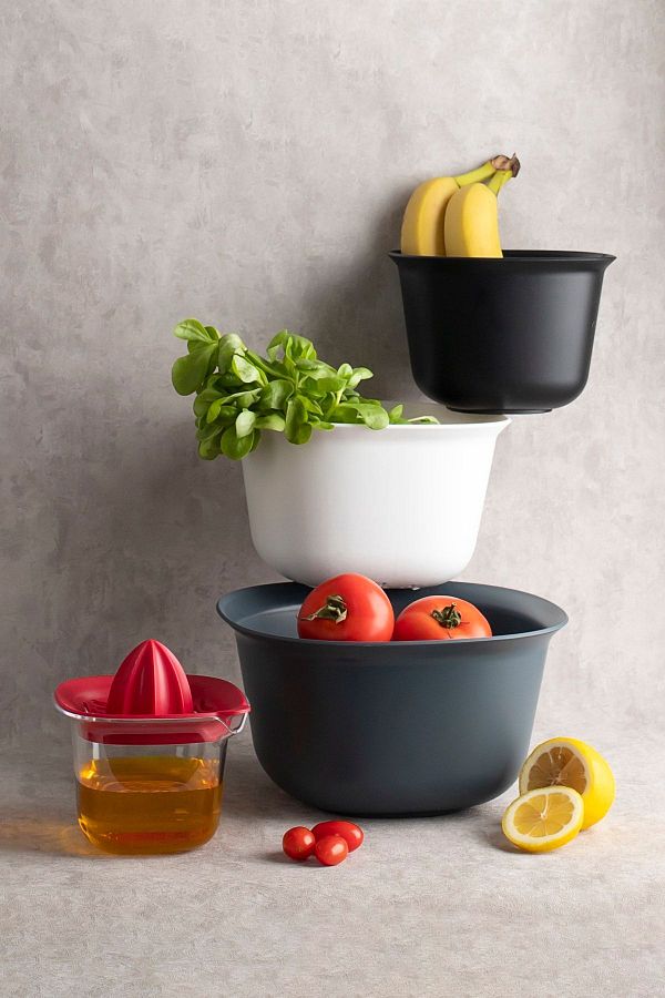 Porsima-Org-174 Preparation Set Strainer Set Mixing Bowl with Strainer Bowl Set Lemon Juicer Set 1