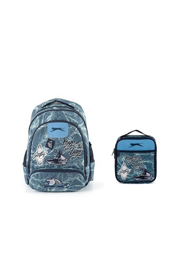 GENC DIJITAL BASKI SLAZENGER SHARK School and Lunch Bag Backpack Trendyol