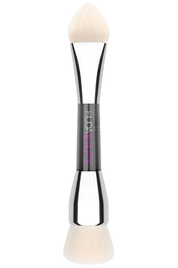 Huda Beauty-Build and Buff Double Ended Foundation Brush 1