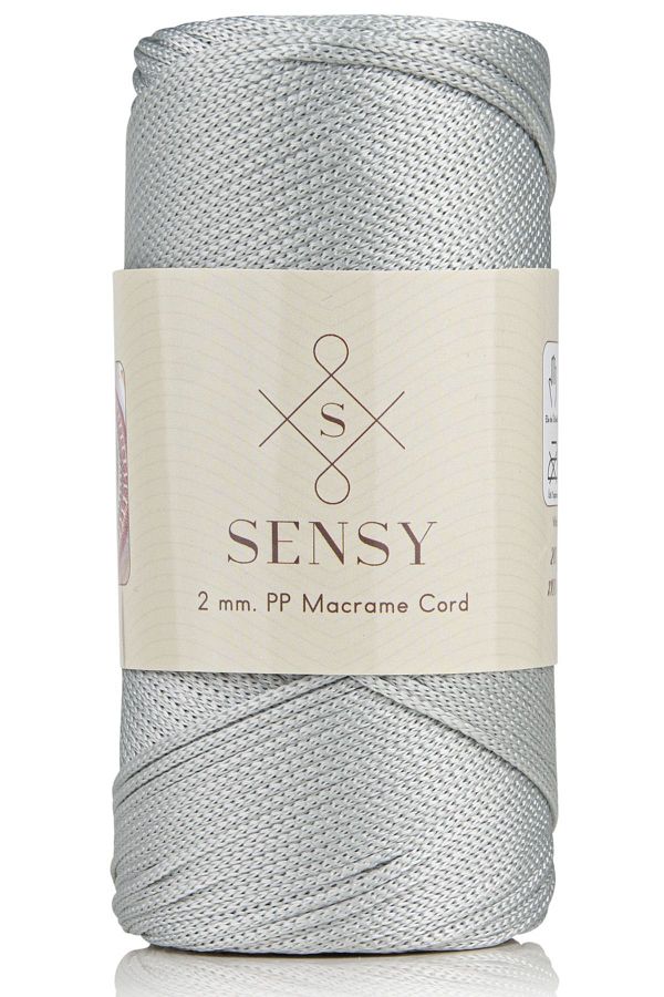SENSY-2 Mm - 200 gr Polyester Macrame Thread Light Gray 230 M Polyester Macrame Thread Suppla Rope And Bag Thread 1