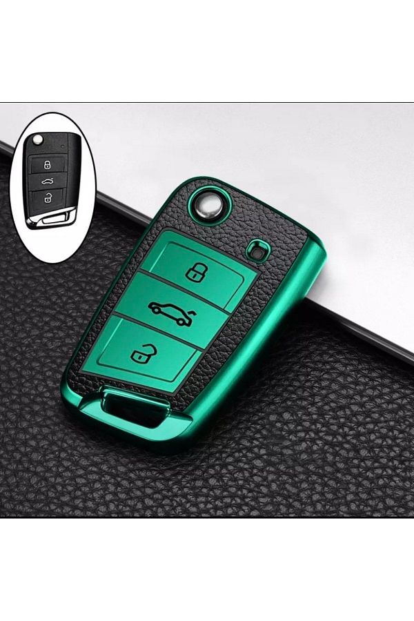 YıldızTuning-Skoda Kamiq Superlux Key Case Green Color 1