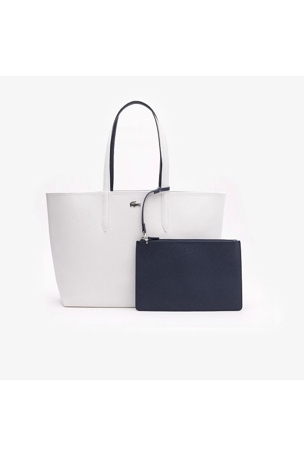 Lacoste Double Sided Anna Women s Shoulder Bag White and Navy Blue Trendyol