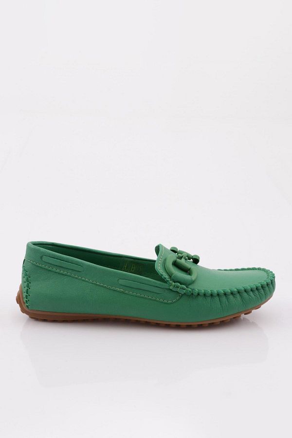 DGN-Grüner Damen-Loafer K105 aus echtem Leder - Zubehörschuhe 1