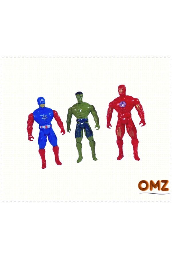 OMZ Süper Kahraman Kaptan Amerika Ironman Hulk 3Lü Zeka Zihin Geliştirm Kız Erkek Cocuk Egitici Oyuncak