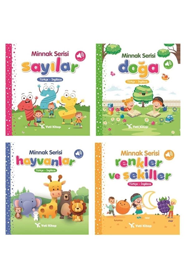 yeti kitap Yeti Okul Öncesi Bebek Kitapları 4 Kitap Set Sayılar - Hayvanlar - Doğa - Renkler Ve Şekiller  Ser
