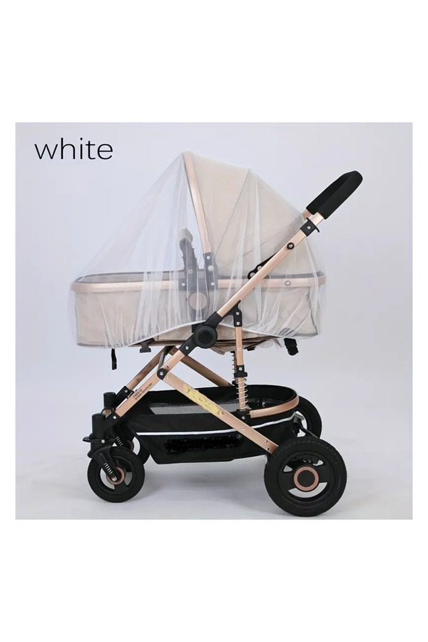 Özlem Toys Bebek Arabası Puset Ana Kucağı Sineklik(BEYAZ RENK-BÜTÜN BEBEK ARABALARINA UYUMLUDUR)