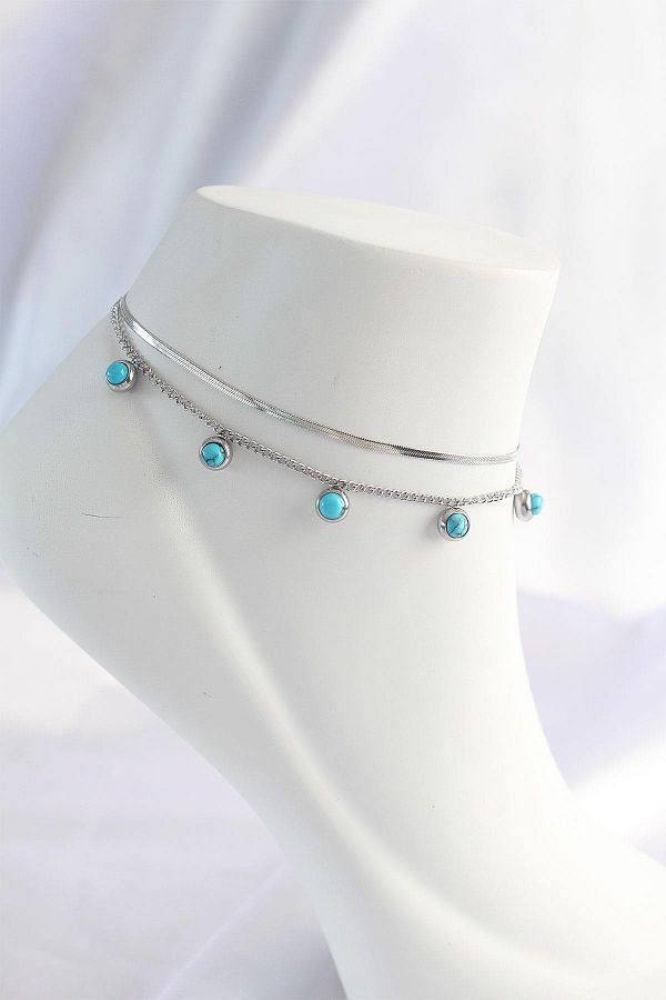 Blue stone anklet clearance