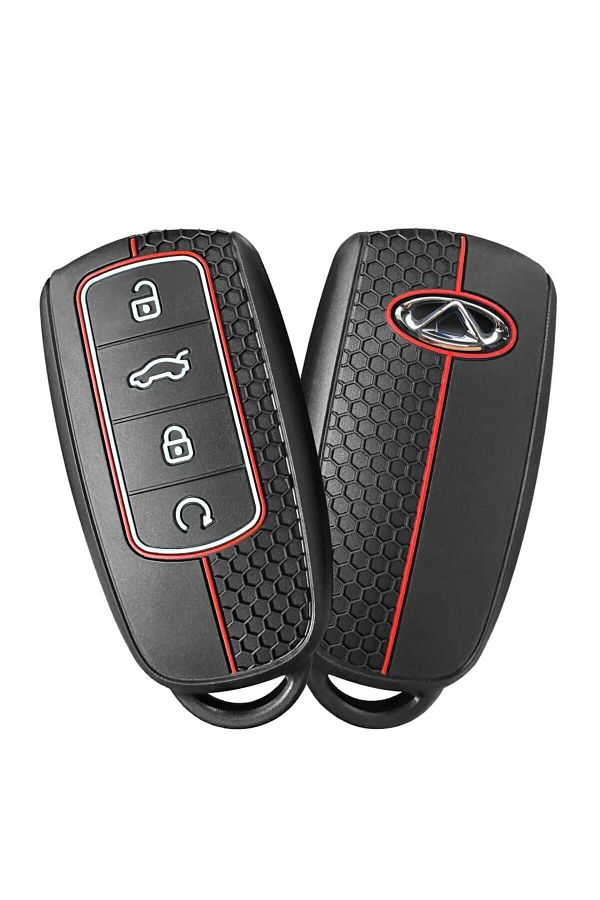 Alazpay-Chery Tiggo 8 Pro & 7 Pro Avatgarde Omoda 5 Hexagon Patterned Silicone Key Case - 1 Piece 1