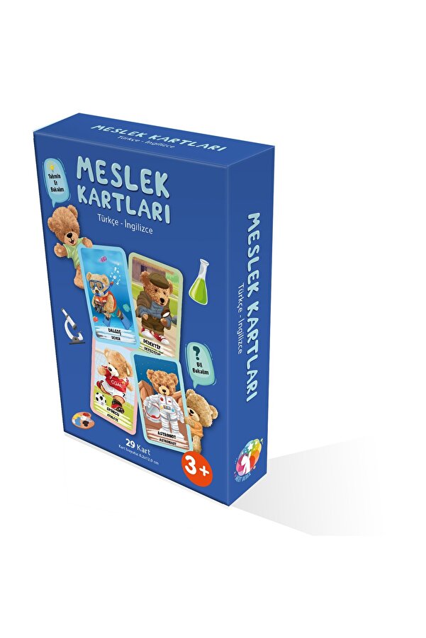 MERT BEBEK MESLEK KARTLARI TÜRKÇE - İNGİLİZCE , MESLEKLERİ TAHMİN ETME OYUN KARTLARI