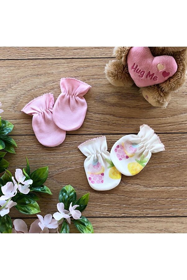 PATSAN Organik Pamuk 2'li Bebek Eldiven Takım Cupcake