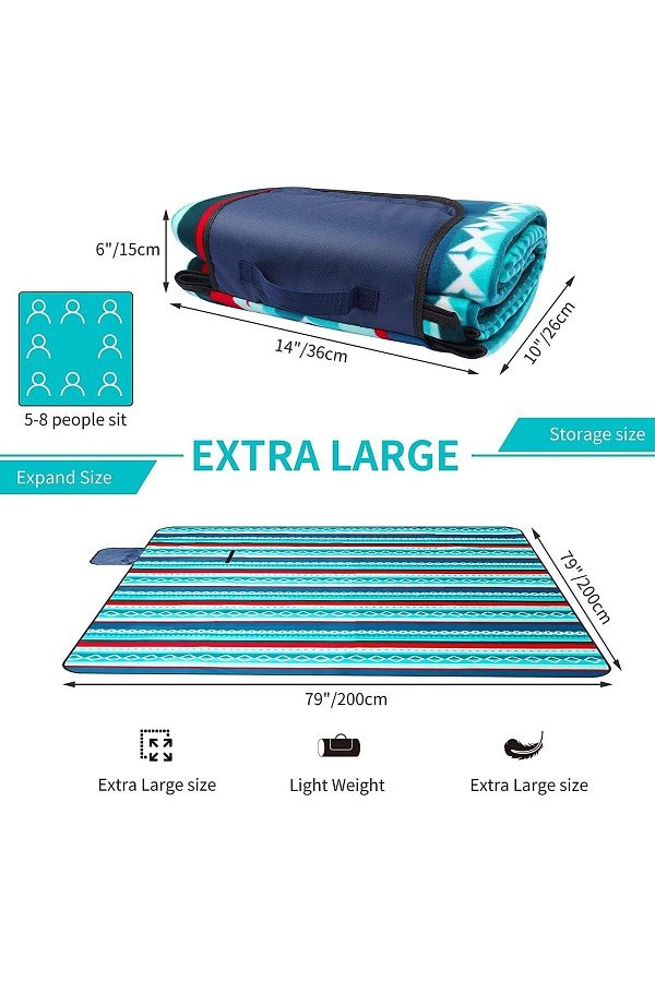 Beach blanket size best sale