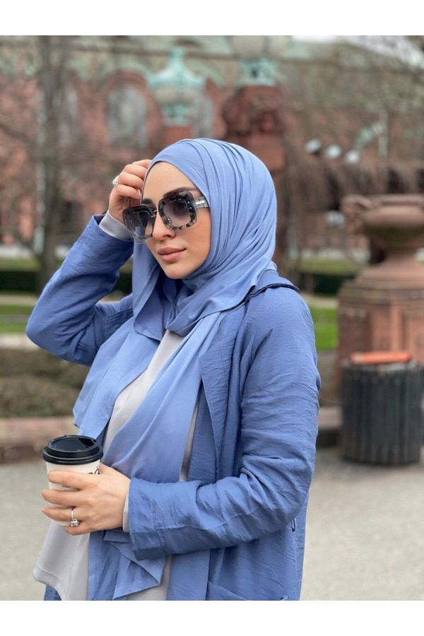 Differenza-Combed Cotton Shawl Indigo 1
