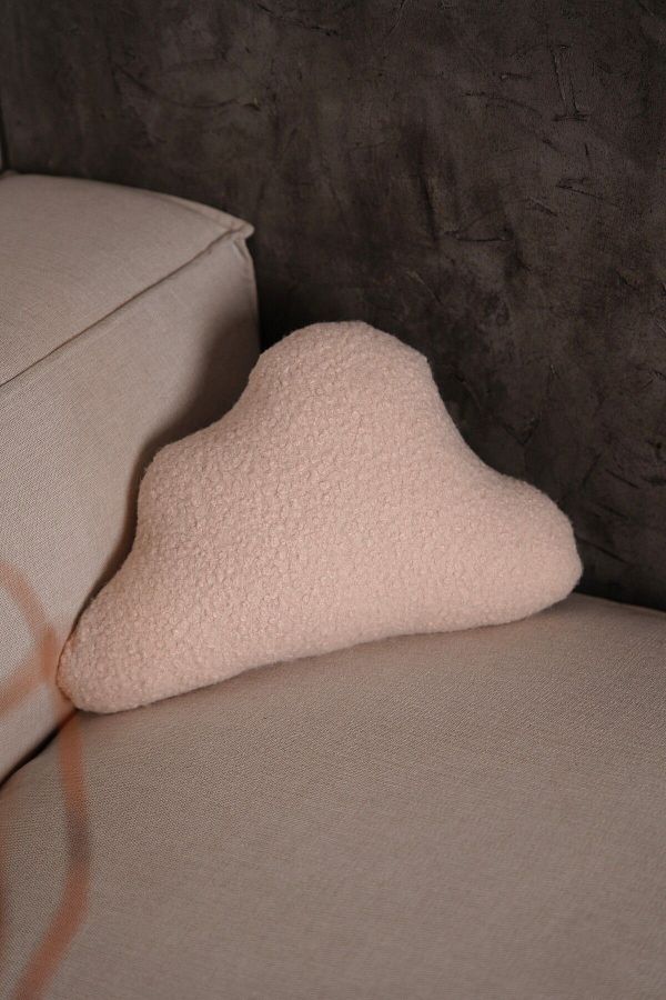 sevaradekor-Teddy Pillow Boucle Cloud Pernă de aruncare Pernă de nor bej cu umplutură internă 1