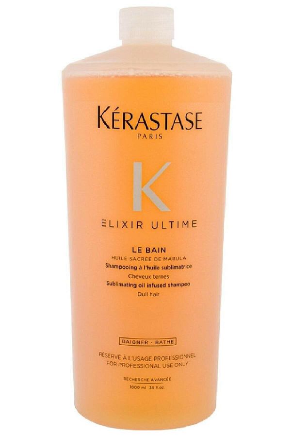 Kerastase-1000ml Shine Shampoo Enriched with Marula Oil - Elixir Ultime Le Bain 1