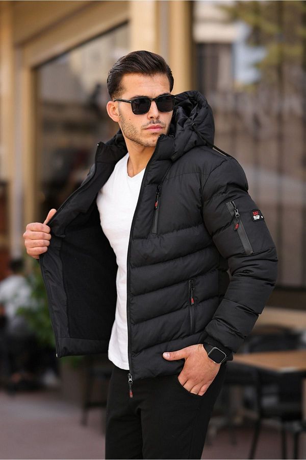 Fk class Winter Jacket Black Puffer Trendyol