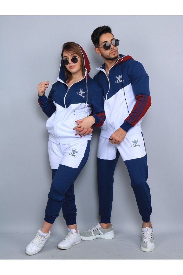 CLASSY.MODA Tracksuit Set Sports Set F yat Single Fabric Two Thread Embroidery Trendyol