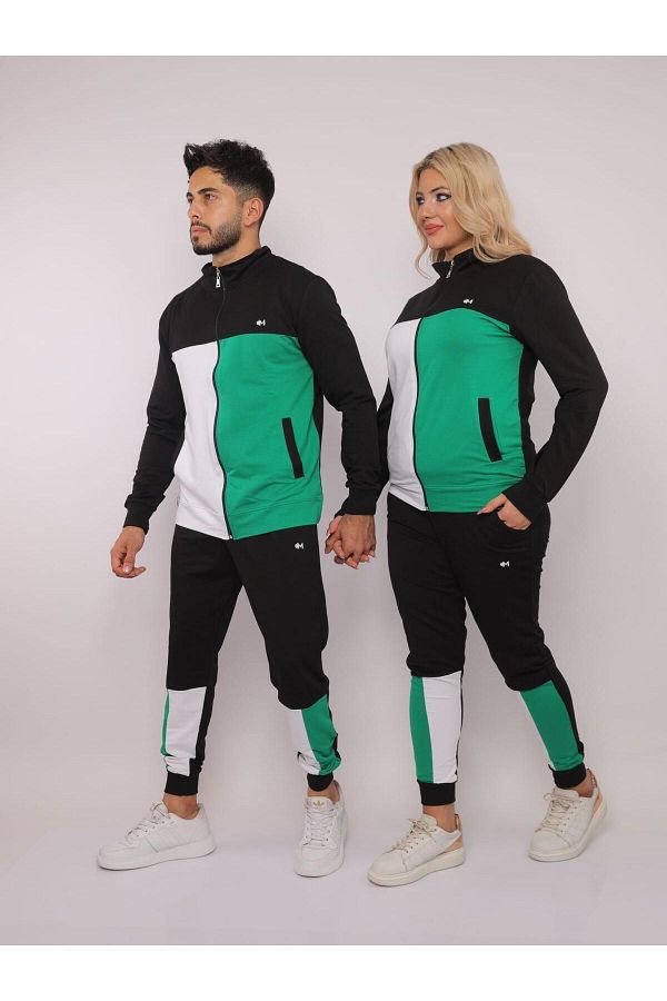 CLASSY.MODA-Σετ φόρμας 3 τεμαχίων κάτω-πάνω-μπλουζάκι- κέντημα - αθλητικό σετ - υψηλής ποιότητας - τιμή μονό 1