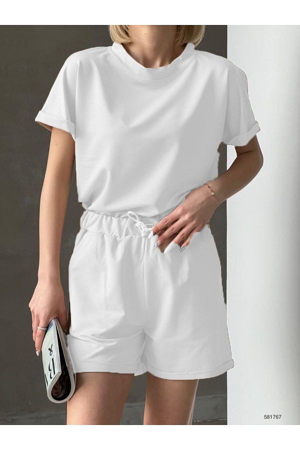 CLASSY.MODA-Sport Set Shorts FABRIC DOUBLE THREAD - oversize 1