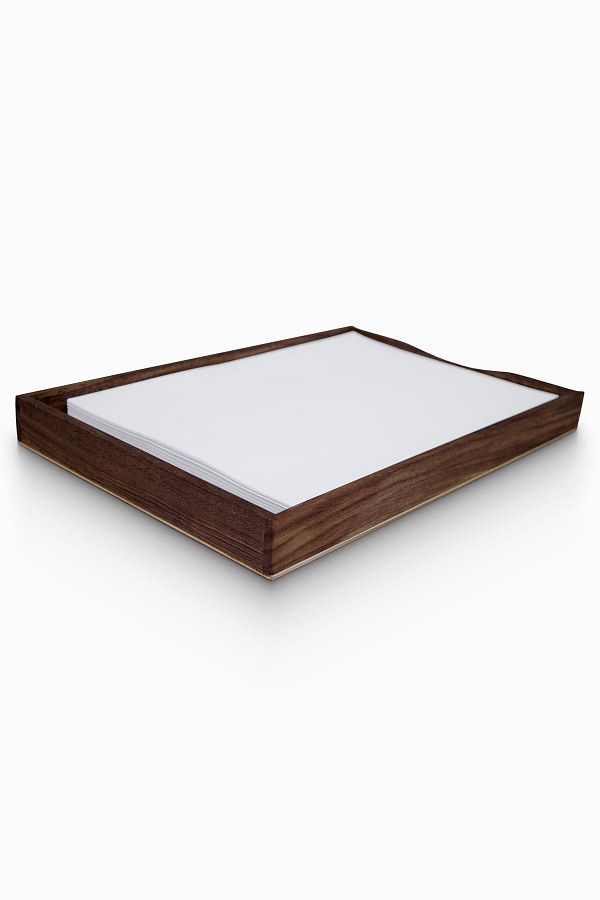 Woodsaka-Gobi Walnut Paper Box & Document Rack & File Holder 1