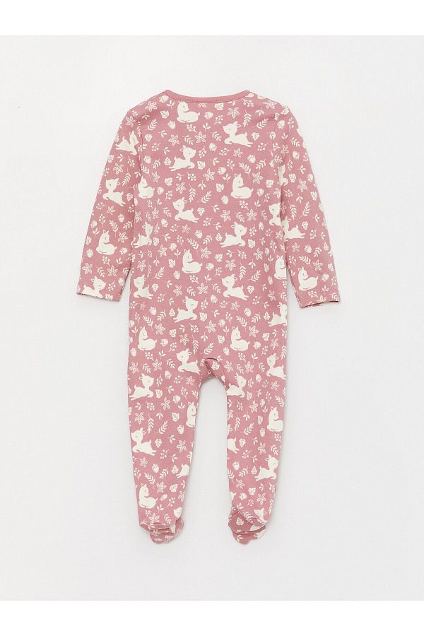 LC Waikiki Crew Neck Long Sleeve Zippered Jumpsuit for Baby Girl Set of 2 Trendyol