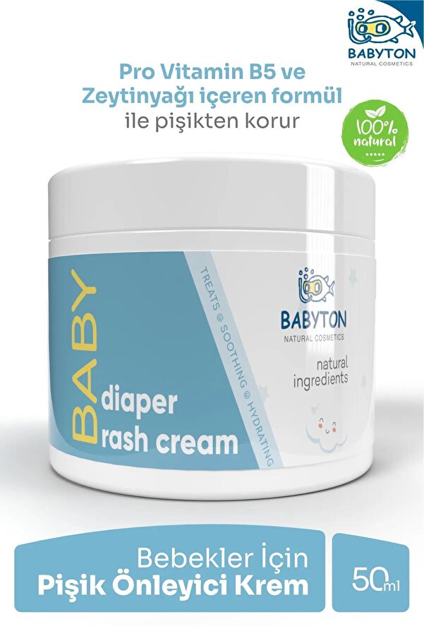 BABYTON Baby Diaper Rash Cream / Pişik Önleyici Krem 50 ml