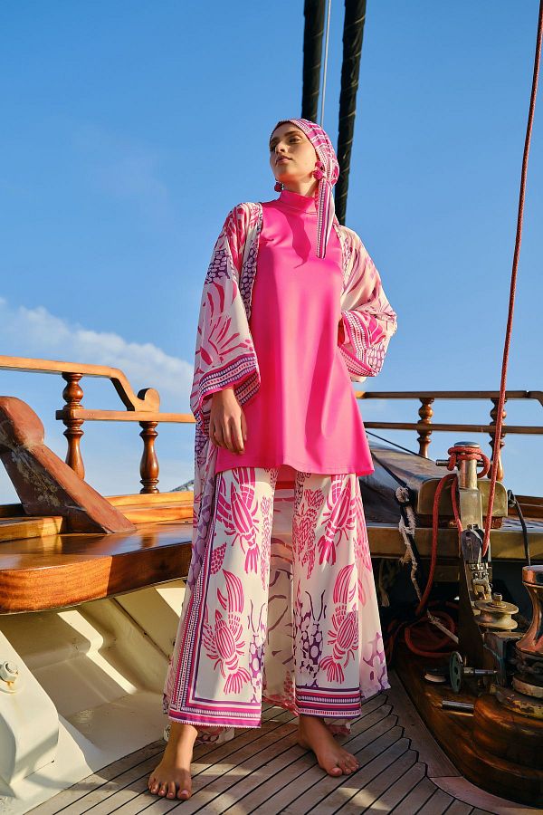 ALFASA-Hijab Swimsuit - Ruby Patterned 1