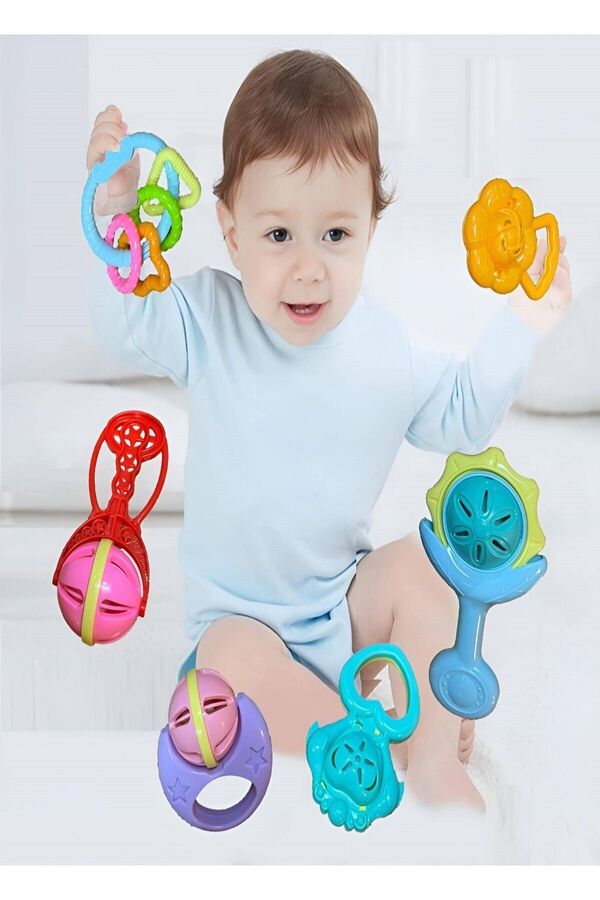 Hyd Oyuncak Baby Çıngırak Seti 6 Parça Bebekler Için Güvenli Kullanım